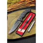 Güneş Outdoor 21 cm Siyah Komple Çelik Çakı ve Gizli Kalem Bıçak Set - Standart