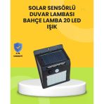 Güneş Paneli İle Şarj Olan 20 Led Dış Mekan Hareket Sensörlü Lamba Mir82924633