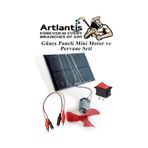 Gunes Paneli Mini Motor Ve Pervane Seti 1 Paket Gunes Paneli Solar Panel Deney Seti Anahtar Krokodil Kablo