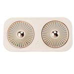 Güneş Paneli Powered Fan, 20W Çift Egzoz Hava Akışı Evcil Hayvan Evleri Için Taşınabilir, Açık Hava Tuvaletleri Ve yürüyüş Için Uygun (açık pembe)