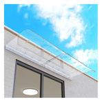 Güneş perdesi, Kavisli Polikarbonat Kapı Güneş Perdesi, Dış Mekan Veranda için Modern Örtü, Yağmur ve Kar Karşıtı Kendini Temizler, 40 x 150 cm (15,7 x 59,1 inç) - Dayanıklı ve El Tasarımı