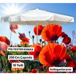 Güneş Plaj Deniz Kamp Şemsiyesi Çanta Hediyeli - Krem