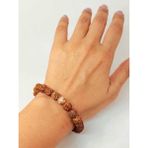 Güneş Taşlı Rudraksha Tohum Unisex Bileklik 8mm