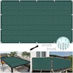 Güneş tentesi, 1 x 4 m, dik açı, HDPE UV blokajı, sera bitkileri için güneş tentesi, çiçek, koyu yeşil, su geçirir ve kablo bağı dahil