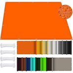 Güneş tentesi, güneş tentesi, 4 x 6 m, dayanıklı veranda gölgeliği, dış mekan, bahçe, yırtılmaya karşı dayanıklı kumaş, turuncu renk, veranda, çim ve arka bahçe için ideal