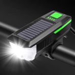 Güneş Yeşili Tarzı Yeni Bisiklet Mtb Işık Solar USB Şarj Edilebilir Bisiklet Farı Su Geçirmez Bisiklet Farı Arka Arka Lambası Lambası El Feneri (Yurt Dışından)