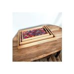 GUNES ZUCCACIYE 3 LÜ SET BAMBU ÇAY TEPSİSİ