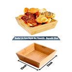 GUNES ZUCCACIYE Bambu Lüx Kare Büyük Ekmeklik/Meyvelik