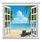 Güneşe Dayanıklı Deniz ve Kum Desenli Karartma Stor Perde 60 cm 80 cm 100 cm 120 cm ve 140 cm Genişlikte Mevcuttur