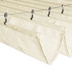 Güneşlik Ağı Dış Mekan Bahçe Güneşlik Yelken Tente Tente Gölgelik Veranda Parti için Suya Dayanıklı HDPE Kumaş Geri Çekilebilir Dalga Gölgelik Örtüsü Avlu Barınağı için İdeal (3 x 9 m/3 x 30 ft)