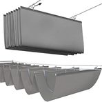 Güneşlik Net Gri Dalga Gölge Yelken %90 UV Engelleyici Geri Çekilebilir Tente Teraslar Çatılar için Isıya Dayanıklı Güneşlik Kumaş Yelken Aksesuarlı (0,9 x 9 m/3 x 29,5 ft)