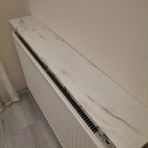 Güney Ahşap Mobilya 150 cm Petek Raf Dresuar - Beyaz Mermer