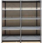 Güney Güneyraf 5 Katlı Duble 2 Li Galvaniz Çelik Raf Arşiv Depo Kiler Rafı 31 x 93 x 200 cm