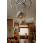 güneybutik İstridye Bohem Beton Görünümlü 3lü Sarkıt Avize 20-25-30 cm (E27 rustik ampuller dahildir.)