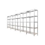Güneyraf 5 Katlı 5li Bitişik Galvaniz Çelik Raf Arşiv Depo Kiler Rafı 43X60X200