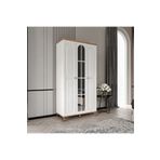 GuneyStore Bohem 3 Kapaklı Aynalı Komple MDF Gardırop