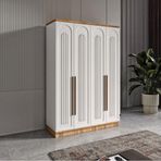 GuneyStore Flora 4 Kapaklı Komple MDF Gardırop