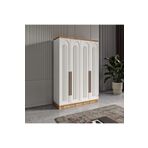 GuneyStore Flora 4 Kapaklı Komple MDF Gardırop