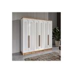 GuneyStore Flora 6 Kapaklı Komple MDF Gardırop