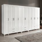 GuneyStore Gözde 10 Kapaklı Komple Mdf Beyaz Gardırop
