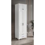 GuneyStore Gözde 2 Kapaklı Yüklüklü Beyaz Gardırop