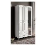 GuneyStore Gözde Aynalı 3 Kapaklı Komple Mdf Beyaz Gardırop