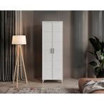GuneyStore Milano 2 Kapaklı Komple MDF Beyaz Gardırop