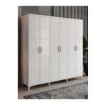 GuneyStore Milano 6 Kapaklı Komple MDF Beyaz Gardırop