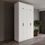 GuneyStore Milas 4 Kapaklı Komple MDF Yüklüklü Gardırop