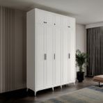 GuneyStore Milas 5 Kapaklı Komple MDF Ayaklı Yüklüklü Gardırop