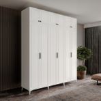 GuneyStore Milas 6 Kapaklı Komple MDF Ayaklı Yüklüklü Gardırop