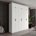 GuneyStore Milas 6 Kapaklı Komple MDF Yüklüklü Gardırop
