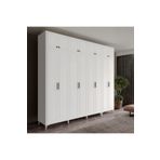 GuneyStore Milas 8 Kapaklı Komple MDF Ayaklı Yüklüklü Gardırop