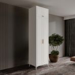 GuneyStore Milas Gold 2 Kapaklı Komple MDF Ayaklı Yüklüklü Gardırop