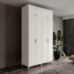 GuneyStore Milas Gold 4 Kapaklı Komple MDF Ayaklı Yüklüklü Gardırop
