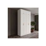 GuneyStore Milas Gold 4 Kapaklı Komple MDF Yüklüklü Gardırop