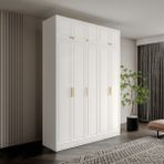 GuneyStore Milas Gold 5 Kapaklı Komple MDF Yüklüklü Gardırop