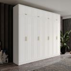 GuneyStore Milas Gold 8 Kapaklı Komple MDF Yüklüklü Gardırop