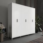 GuneyStore Odesa 6 Kapaklı Komple MDF Beyaz Gardırop
