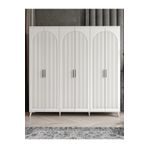 GuneyStore Oslo 6 Kapaklı Komple MDF Beyaz Gardırop