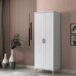 GuneyStore Paris 2 Kapaklı Komple Mdf Beyaz Gardırop