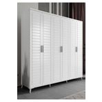 GuneyStore Rodos 6 Kapaklı Komple MDF Beyaz Gardırop