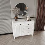 Guneystore Roma Komple Mdf Beyaz Aynalı Şifonyer