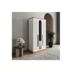 GuneyStore Rosa 3 Kapaklı Komple MDF Aynalı Gardırop
