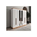 GuneyStore Rosa 6 Kapaklı Aynalı Komple MDF Gardırop