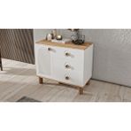 Guneystore Rosa Komple Mdf Atlantik Çam - Beyaz Şifonyer -