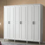GuneyStore Sport Beyaz 6 Kapaklı Komple Mdf Gardırop
