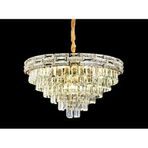 Gunkes 302 Set (40Cm-50Cm-60Cm) Kristal Taşlı Gold Avize