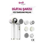 Gunkes 6 Başlık 3 Aşamalı Led Şarjlı Ekranlı Peeling Yüz Masaj Cilt Bakım Cihazı Aleti Frimatör Brush