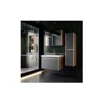 Gunkes 61528493 Karen Banyo Dallas Aynalı 80 Cm Takım Banyo Dolabı Somono Meşe-Antrasit